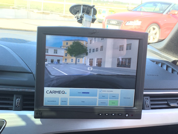 虛擬現(xiàn)實(shí)內(nèi)的操作板，顯示屏上顯示的是VR眼鏡內(nèi)畫(huà)面